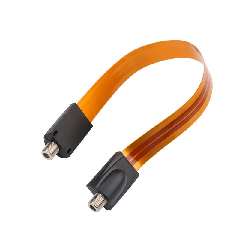 OSFTBVT Flat Coaxial RG6 F Type Jumper Cable for Windows and Doors Coax Cable Compatible with TV Antenna 1 Pack - Image 1